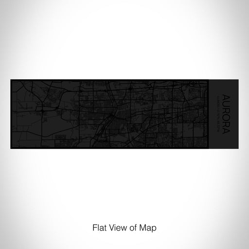 Rendered View of Aurora Illinois Map on 10oz Stainless Steel Insulated Cup in Matte Black with Sliding Lid