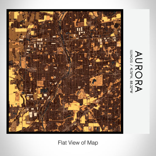 Rendered View of Aurora Illinois Map on 17oz Stainless Steel Insulated Tumbler in Ember Map Style