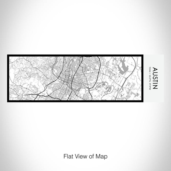 Rendered View of Austin Texas Map on 10oz Stainless Steel Insulated Cup in Classic with Sliding Lid