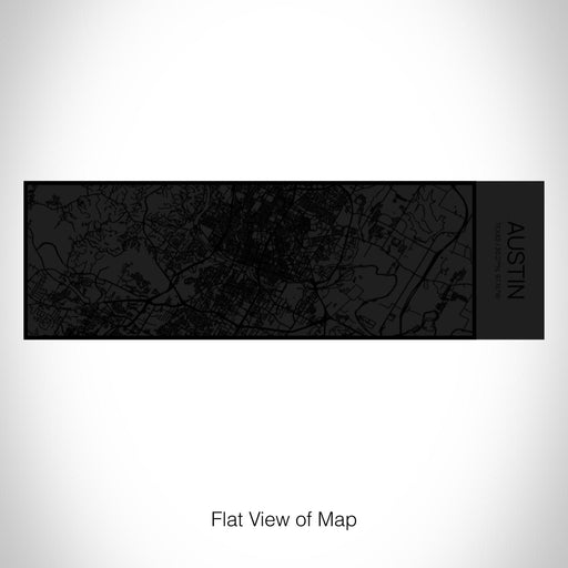 Rendered View of Austin Texas Map on 10oz Stainless Steel Insulated Cup in Matte Black with Sliding Lid