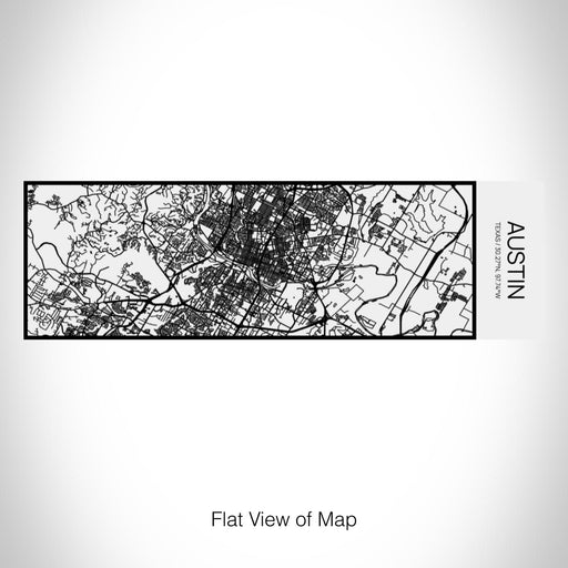 Rendered View of Austin Texas Map on 10oz Stainless Steel Insulated Cup in Matte White with Sliding Lid