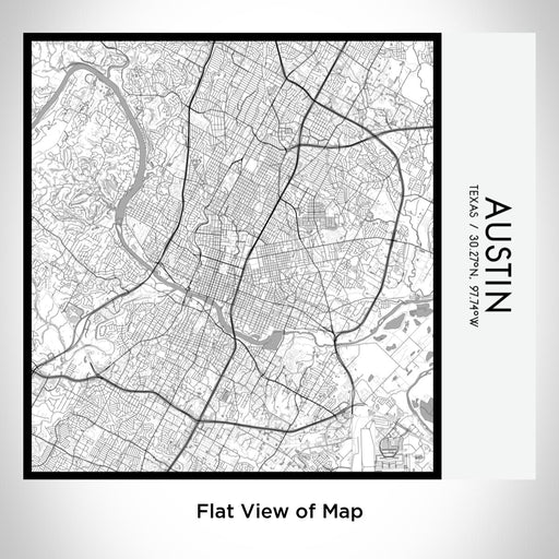 Rendered View of Austin Texas Map on 17oz Stainless Steel Insulated Tumbler in Classic Map Style