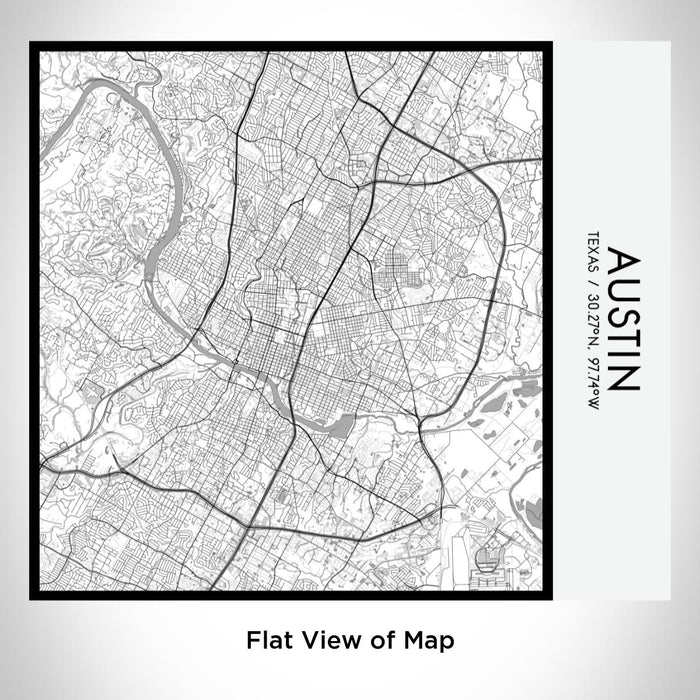 Rendered View of Austin Texas Map on 17oz Stainless Steel Insulated Tumbler in Classic Map Style