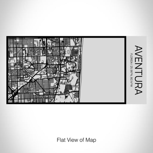Rendered View of Aventura Florida Map on 17oz Stainless Steel Insulated Cola Bottle in Stainless