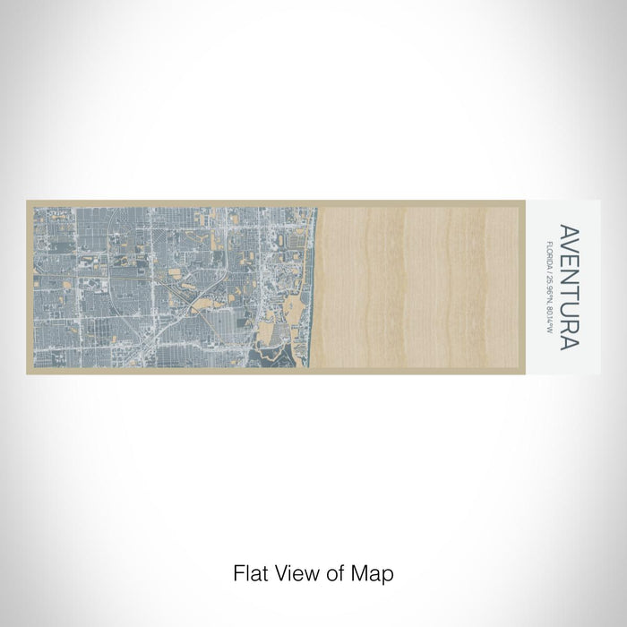Rendered View of Aventura Florida Map on 10oz Stainless Steel Insulated Cup in Afternoon with Sliding Lid