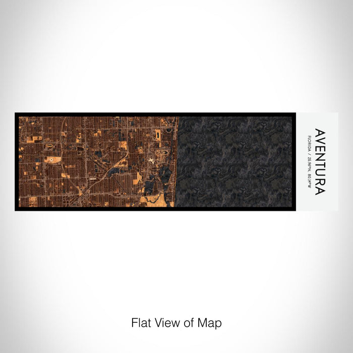 Rendered View of Aventura Florida Map on 10oz Stainless Steel Insulated Cup in Ember with Sliding Lid