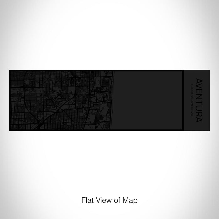 Rendered View of Aventura Florida Map on 10oz Stainless Steel Insulated Cup in Matte Black with Sliding Lid