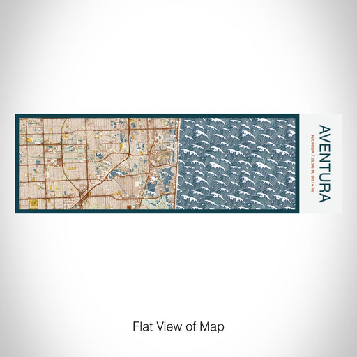 Rendered View of Aventura Florida Map on 10oz Stainless Steel Insulated Cup in Woodblock with Sliding Lid