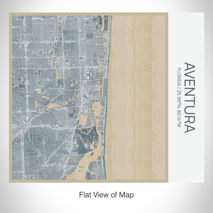 Rendered View of Aventura Florida Map on 17oz Stainless Steel Insulated Tumbler in Afternoon Map Style