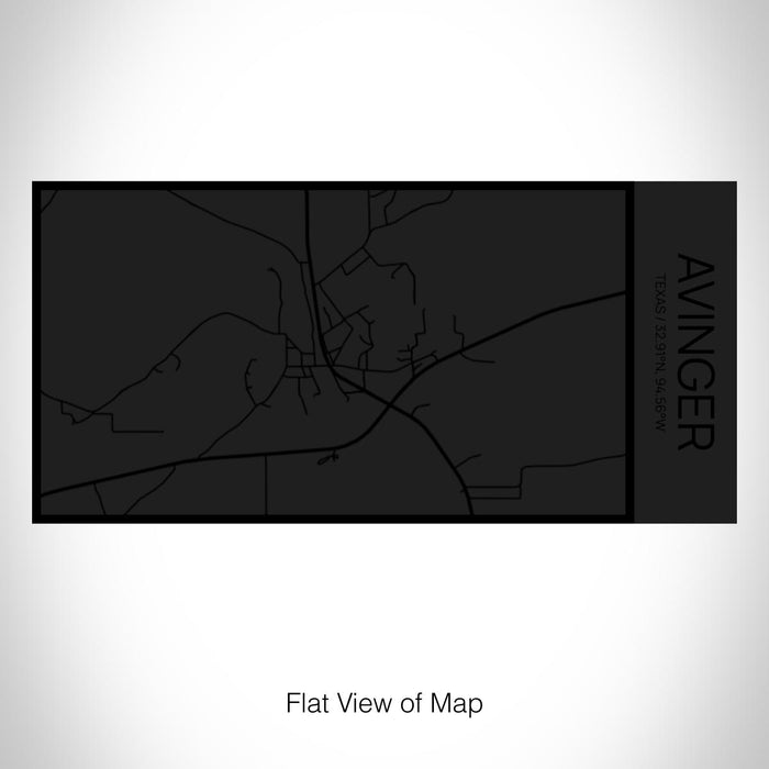 Rendered View of Avinger Texas Map on 17oz Stainless Steel Insulated Cola Bottle in Stainless in Matte Black