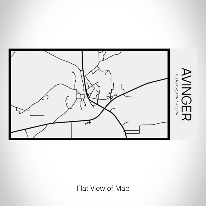 Rendered View of Avinger Texas Map on 17oz Stainless Steel Insulated Cola Bottle in Stainless in Matte White