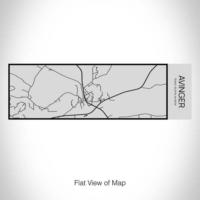 Rendered View of Avinger Texas Map on 10oz Stainless Steel Insulated Cup with Sipping Lid