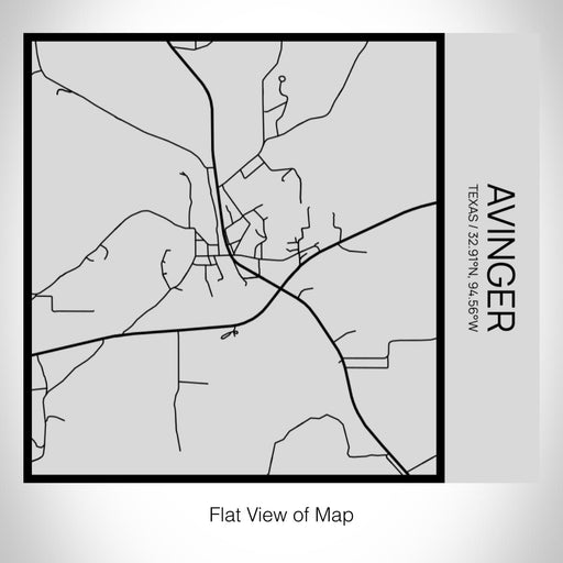 Rendered View of Avinger Texas Map on 17oz Stainless Steel Insulated Tumbler in Tactile Lines with Succulent in Background