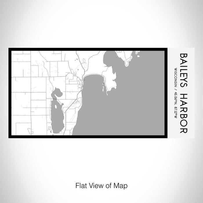 Rendered View of Baileys Harbor Wisconsin Map on 17oz Stainless Steel Insulated Bottle with printed classic style map