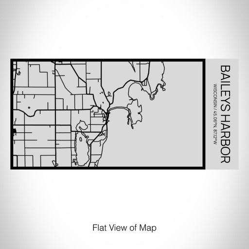 Rendered View of Baileys Harbor Wisconsin Map on 17oz Stainless Steel Insulated Cola Bottle in Stainless