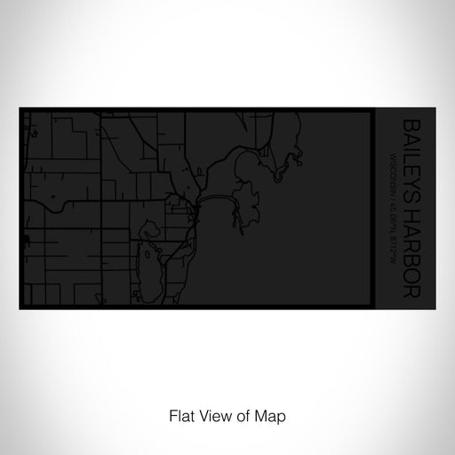 Rendered View of Baileys Harbor Wisconsin Map on 17oz Stainless Steel Insulated Cola Bottle in Stainless in Matte Black