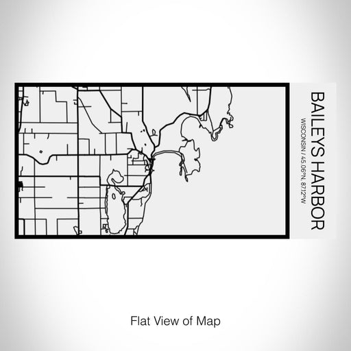 Rendered View of Baileys Harbor Wisconsin Map on 17oz Stainless Steel Insulated Cola Bottle in Stainless in Matte White
