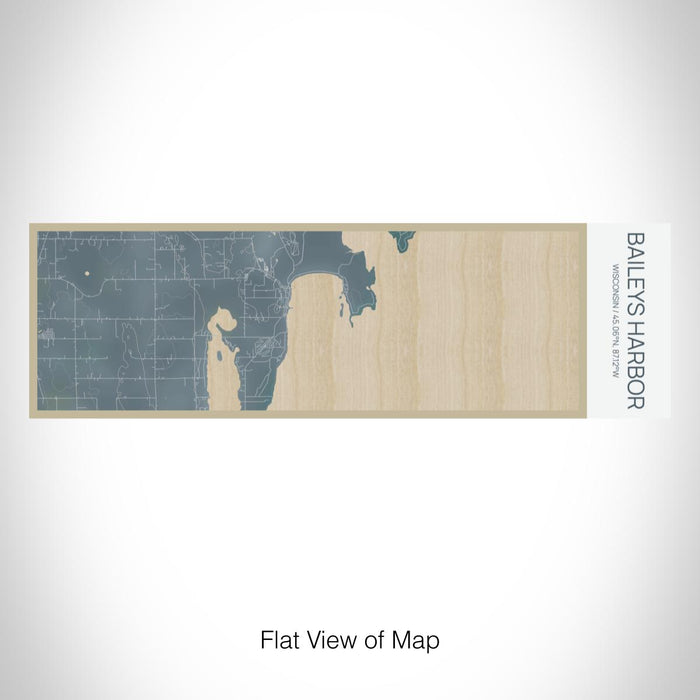 Rendered View of Baileys Harbor Wisconsin Map on 10oz Stainless Steel Insulated Cup in Afternoon with Sliding Lid