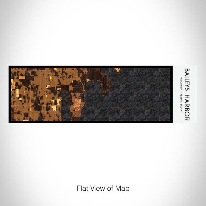 Rendered View of Baileys Harbor Wisconsin Map on 10oz Stainless Steel Insulated Cup in Ember with Sliding Lid
