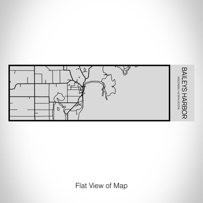 Rendered View of Baileys Harbor Wisconsin Map on 10oz Stainless Steel Insulated Cup with Sipping Lid