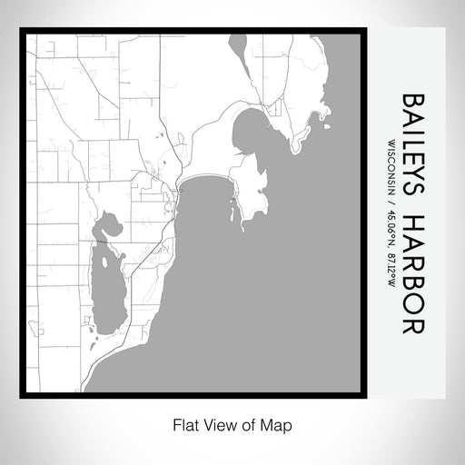 Rendered View of Baileys Harbor Wisconsin Map on 17oz Stainless Steel Insulated Tumbler in Classic Map Style