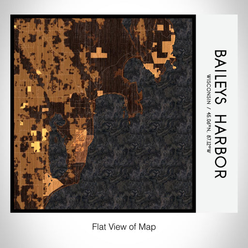 Rendered View of Baileys Harbor Wisconsin Map on 17oz Stainless Steel Insulated Tumbler in Ember Map Style
