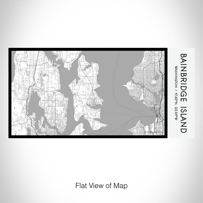 Rendered View of Bainbridge Island Washington Map on 17oz Stainless Steel Insulated Bottle with printed classic style map