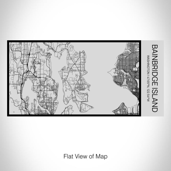 Rendered View of Bainbridge Island Washington Map on 17oz Stainless Steel Insulated Cola Bottle in Stainless