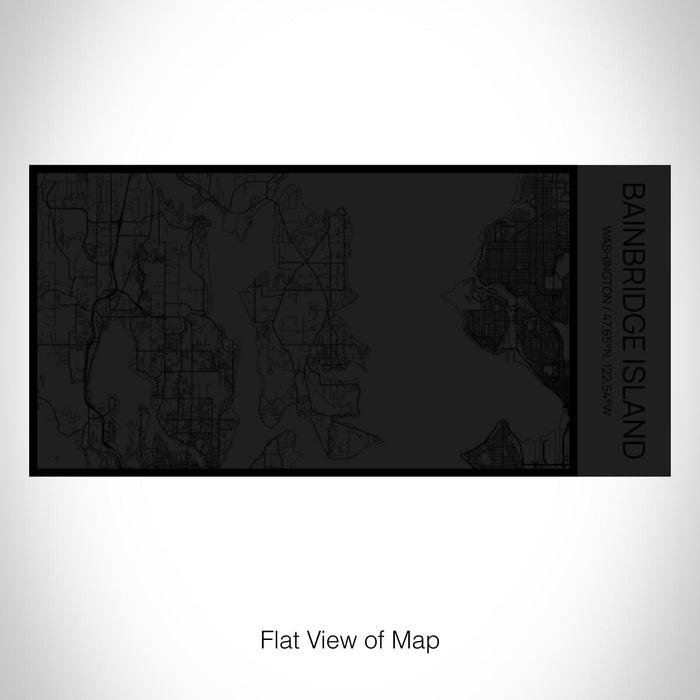Rendered View of Bainbridge Island Washington Map on 17oz Stainless Steel Insulated Cola Bottle in Stainless in Matte Black