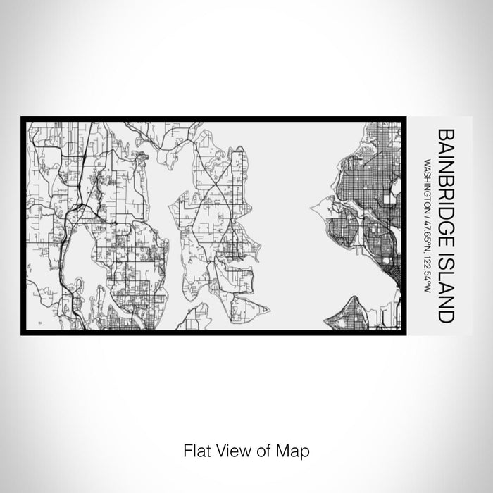 Rendered View of Bainbridge Island Washington Map on 17oz Stainless Steel Insulated Cola Bottle in Stainless in Matte White