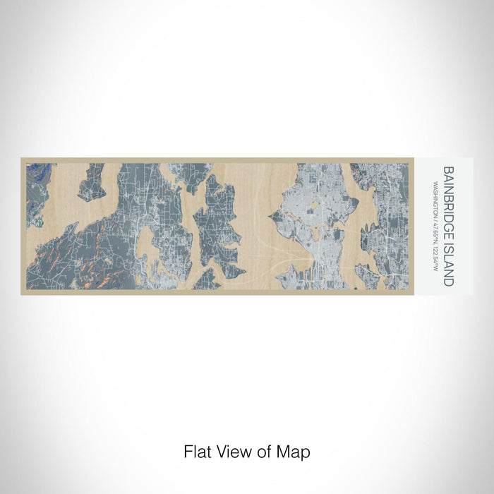 Rendered View of Bainbridge Island Washington Map on 10oz Stainless Steel Insulated Cup in Afternoon with Sliding Lid