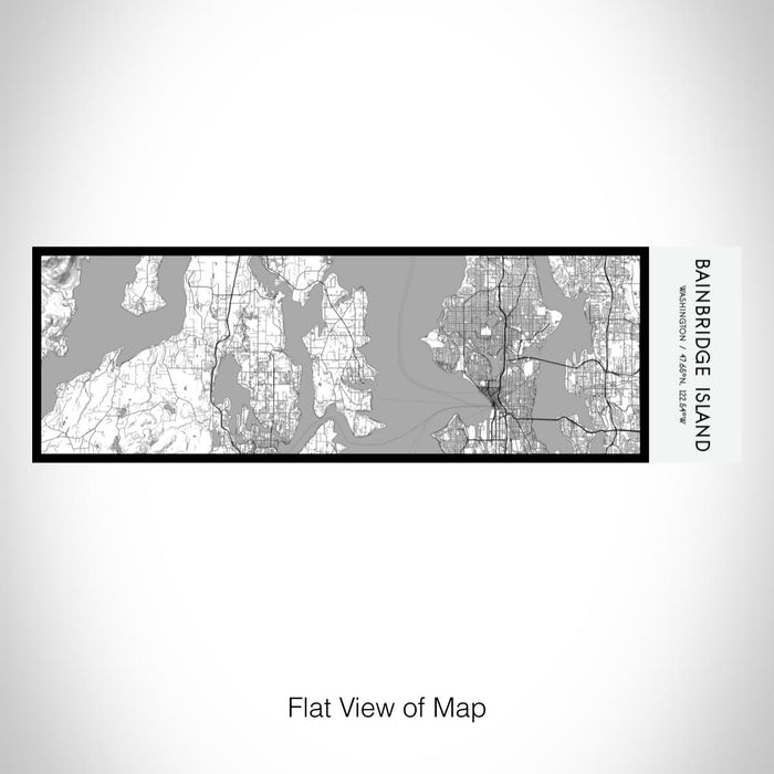 Rendered View of Bainbridge Island Washington Map on 10oz Stainless Steel Insulated Cup in Classic with Sliding Lid