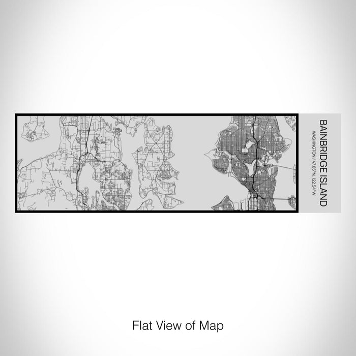 Rendered View of Bainbridge Island Washington Map on 10oz Stainless Steel Insulated Cup with Sipping Lid