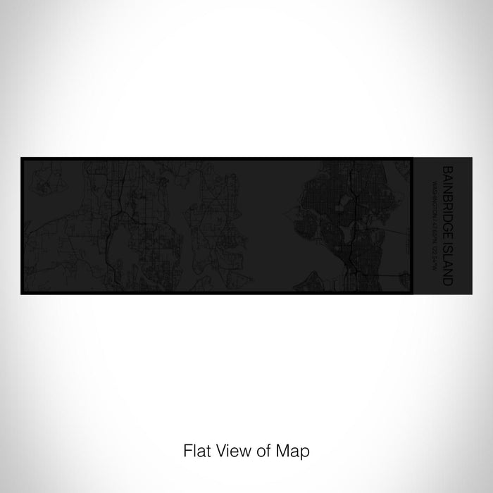 Rendered View of Bainbridge Island Washington Map on 10oz Stainless Steel Insulated Cup in Matte Black with Sliding Lid