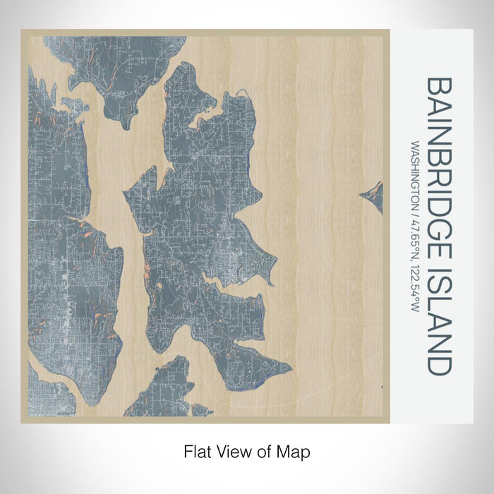 Rendered View of Bainbridge Island Washington Map on 17oz Stainless Steel Insulated Tumbler in Afternoon Map Style