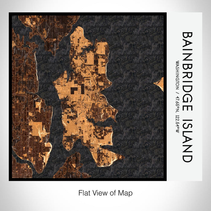 Rendered View of Bainbridge Island Washington Map on 17oz Stainless Steel Insulated Tumbler in Ember Map Style