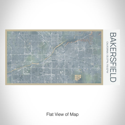 Rendered View of Bakersfield California Map on 17oz Stainless Steel Insulated Bottle with printed afternoon style map