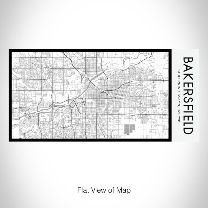 Rendered View of Bakersfield California Map on 17oz Stainless Steel Insulated Bottle with printed classic style map