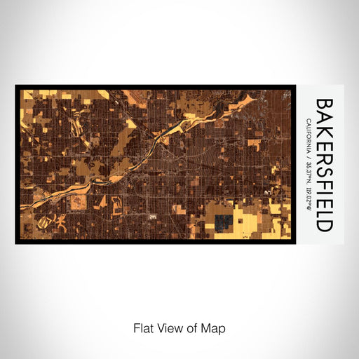 Rendered View of Bakersfield California Map on 17oz Stainless Steel Insulated Bottle with printed ember style map