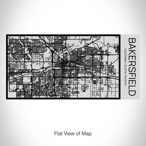 Rendered View of Bakersfield California Map on 17oz Stainless Steel Insulated Cola Bottle in Stainless