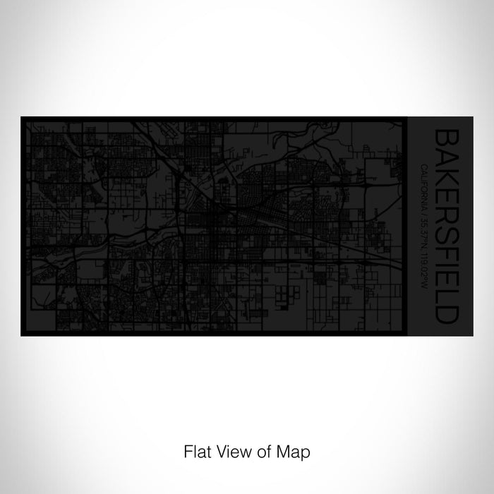 Rendered View of Bakersfield California Map on 17oz Stainless Steel Insulated Cola Bottle in Stainless in Matte Black