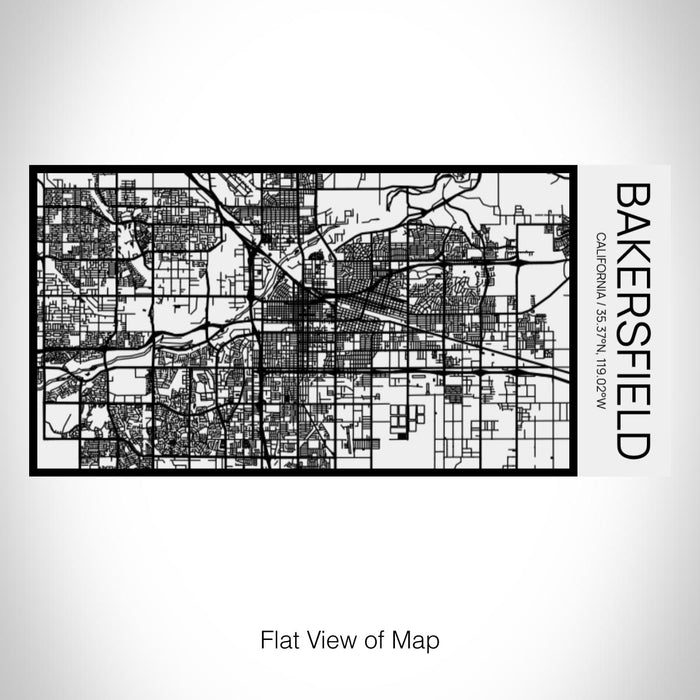 Rendered View of Bakersfield California Map on 17oz Stainless Steel Insulated Cola Bottle in Stainless in Matte White