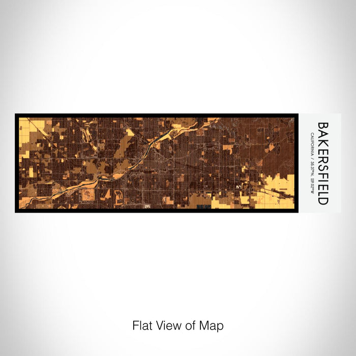 Rendered View of Bakersfield California Map on 10oz Stainless Steel Insulated Cup in Ember with Sliding Lid