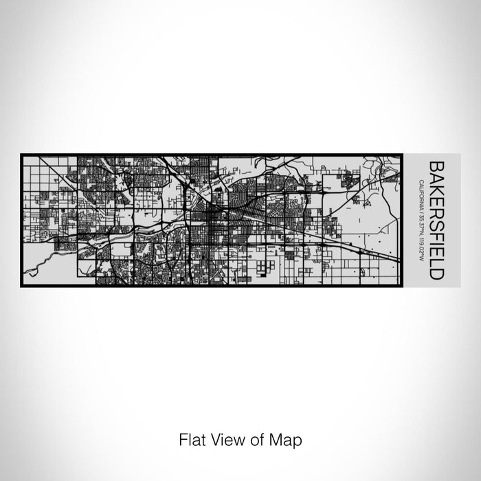 Rendered View of Bakersfield California Map on 10oz Stainless Steel Insulated Cup with Sipping Lid