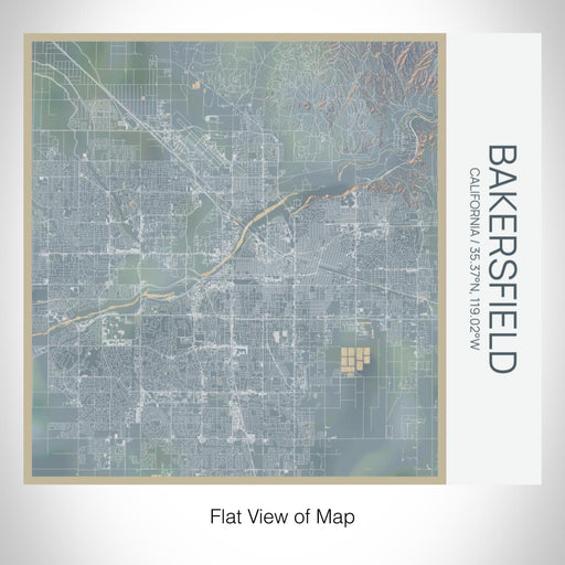 Rendered View of Bakersfield California Map on 17oz Stainless Steel Insulated Tumbler in Afternoon Map Style