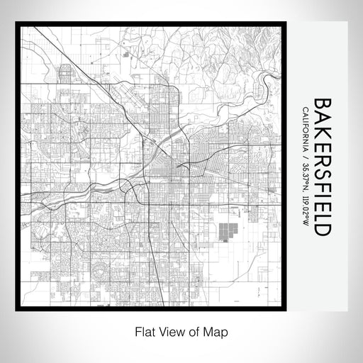 Rendered View of Bakersfield California Map on 17oz Stainless Steel Insulated Tumbler in Classic Map Style