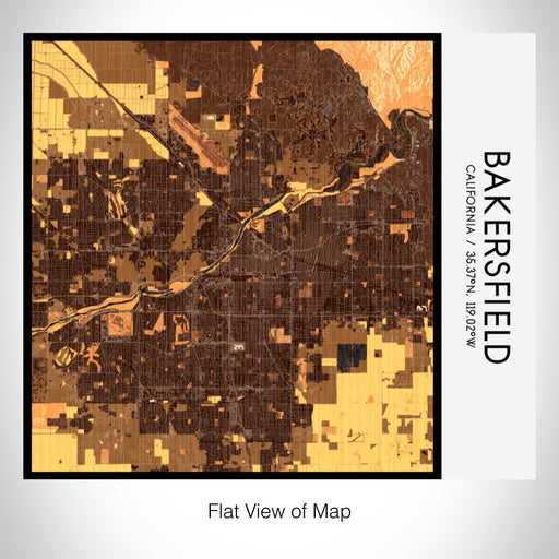 Rendered View of Bakersfield California Map on 17oz Stainless Steel Insulated Tumbler in Ember Map Style