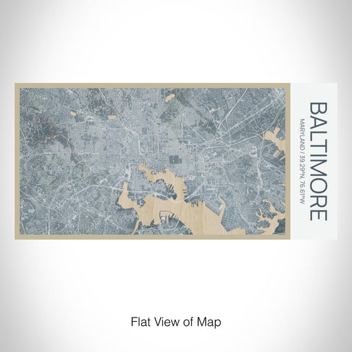 Rendered View of Baltimore Maryland Map on 17oz Stainless Steel Insulated Bottle with printed afternoon style map