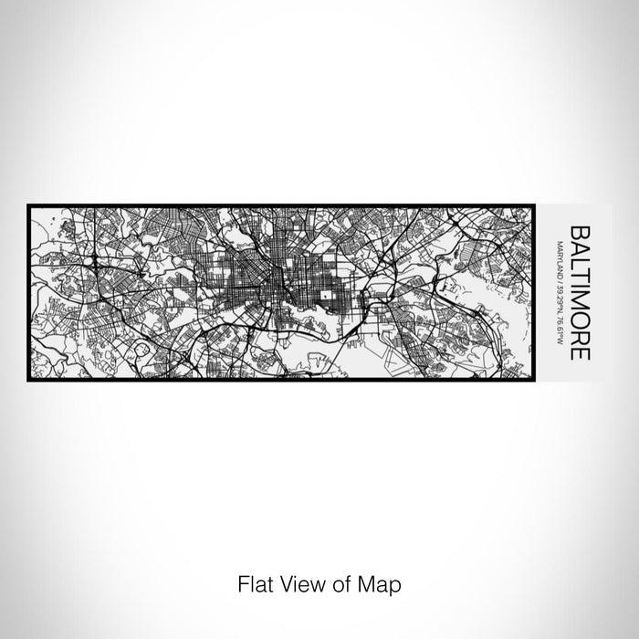 Rendered View of Baltimore Maryland Map on 10oz Stainless Steel Insulated Cup in Matte White with Sliding Lid