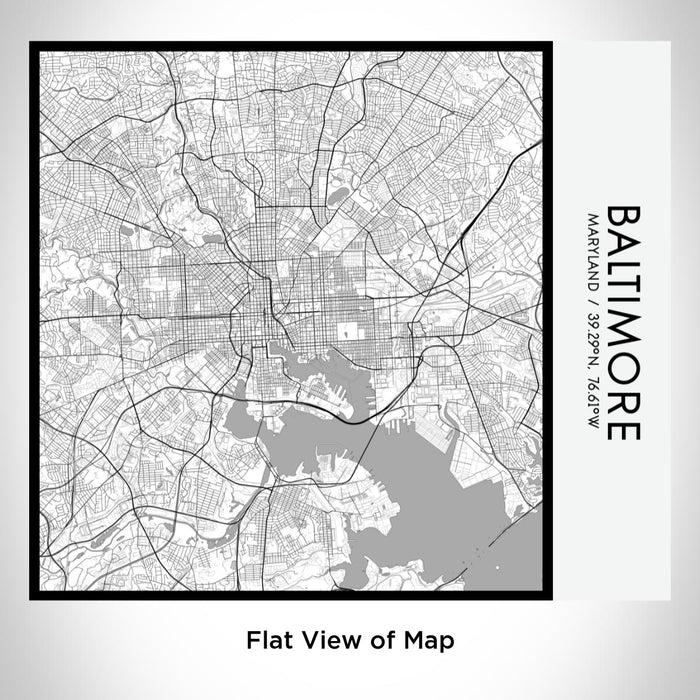 Rendered View of Baltimore Maryland Map on 17oz Stainless Steel Insulated Tumbler in Classic Map Style